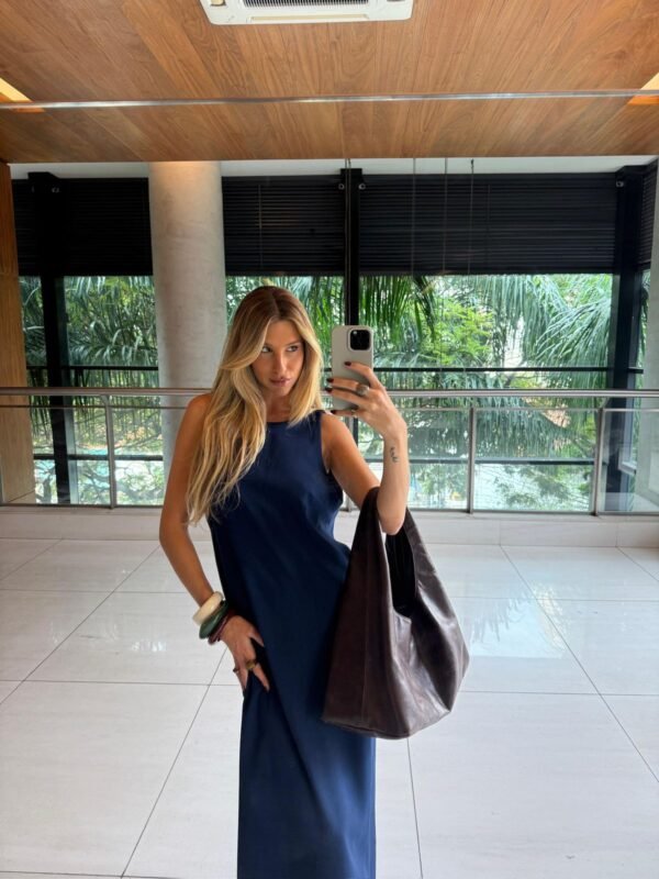 Vestido Midi Reto Crepe - Imagem 3
