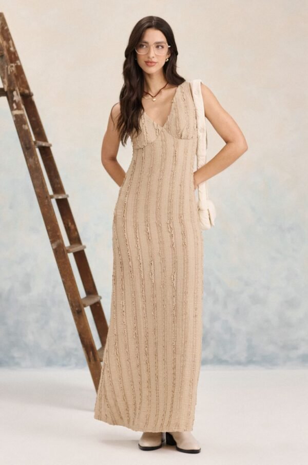 Vestido Camélia em Tecido Texturizado - Imagem 4
