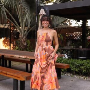 Vestido Orquídea com Lastex